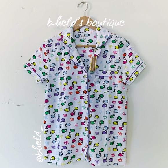 Roller Rabbit Moby Paradise Polo Pajamas in Multi Size Small S Brand New NWT - Picture 2 of 16